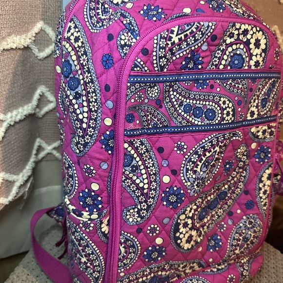 Purple Large Vera Bradley Laptop Backpack - Picture 8 of 11